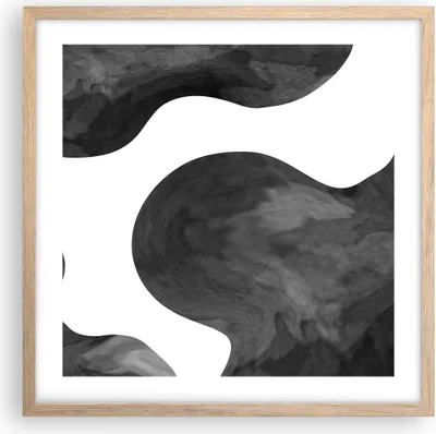 Produktbild von Gerahmtes Poster - Rahmen in heller Eiche - Abstraktion Form Figur - 50x50 cm - Wand Bild - Wanddeko - Wandbilder - Kunstposter - Wandposter - Bilderrahmen - Bilder - Kunstdruck - P2NAC50x50-5134