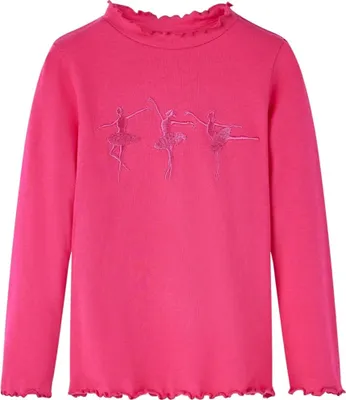 Produktbild von Kinder-Langarmshirt Knallrosa 104