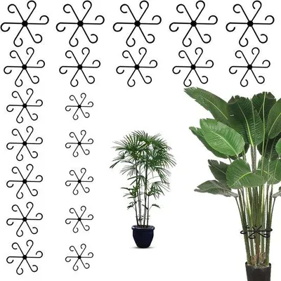 Produktbild von Kunststoff-Blumenstützen - 20 Stück - Schwarz