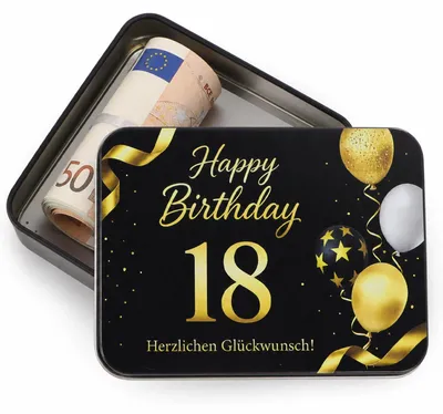 Produktbild von Geschenkverpackung für Geldgeschenke zum 18. Geburtstag