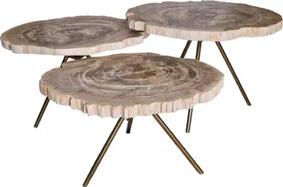 Produktbild von PTMD – Rustikale Tischkerzen – Gold – 50 x 60 x 48 cm – 3er-Set