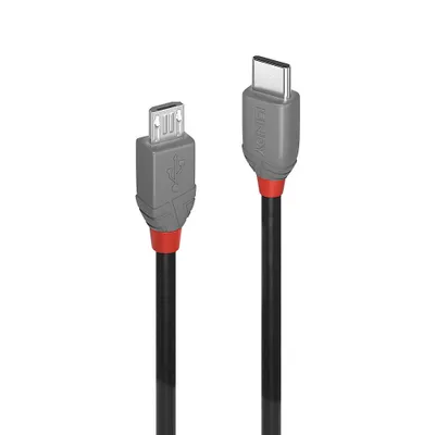 Produktbild von LINDY 3m USB 2.0 Typ C an Micro-B Kabel, Anthra Line