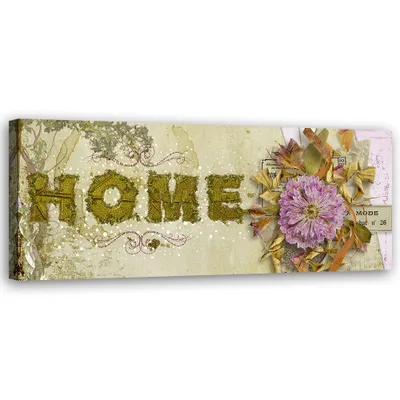 Produktbild von Leinwandbild Vintage Inschrift 150x50 Feeby Grün bild für die wand bereit zum aufhängen