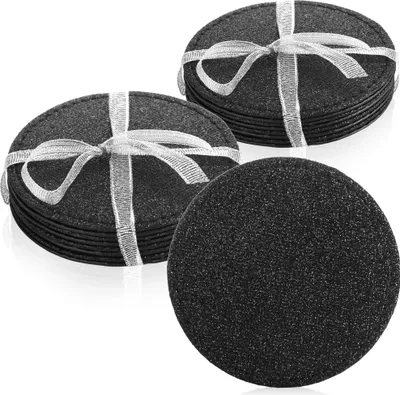 Produktbild von COM-FOUR® 8x Untersetzer für Getränke - Runde Tischuntersetzer mit Glanz - Glasuntersetzer aus Kunststoff - Getränke-Untersetzer Ø 10cm
