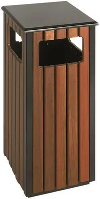 Image de Poubelle d'extérieur 36 litres imitation bois (31010974)