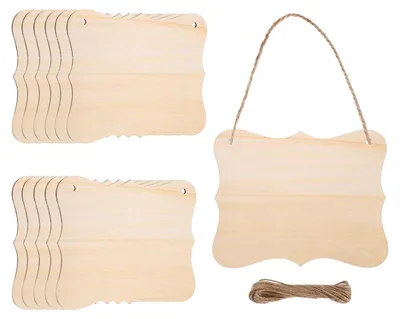 Obrázek produktu pro Sada 8 neupravených dřevěných desek na tvoření 15 x 15 cm
