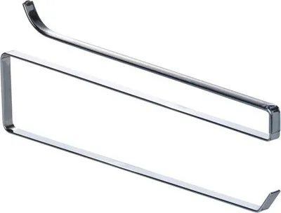 Zdjęcie produktu dla Unyqoos® – uchwyt na rolki papierowe kuchenne do zawieszania – metal chromowany, antypoślizgowa gumowa powłoka, wymiary: 31 x 11 x 1 cm, zapewnia więcej porządku i przestrzeni