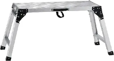 Zdjęcie produktu dla Regulowana, składana aluminiowa platforma robocza, udźwig 150 kg, powierzchnia antypoślizgowa, 76 cm