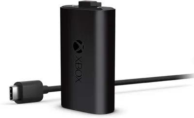 Produktbild von Microsoft Xbox One Play & Charge Kit, Ladesatz, Xbox One, Schwarz, Matt, Microsoft, Xbox One