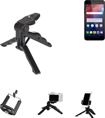 Produktbild von K-S-Trade Stativ Tisch-Ständer Dreibein Handy-Stativ Ständer kompatibel mit LG Electronics Phoenix Plus Mini-Stativ Smartphone Tripod Handy-Stativ