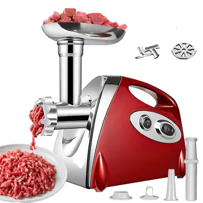 Immagine prodotto di Tritacarne, acciaio inossidabile resistente, alta efficienza, rosso