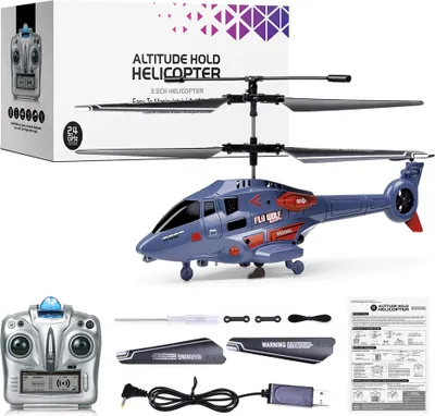 Produktbild von 2.4g Fernbedienungsdrohne mit leichtem Multifunktions-Elektro-RC-Legierungshubschrauber mit fester Höhe Kinder Spielzeug
