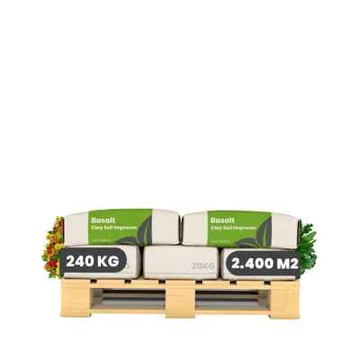 Produktbild von Basaltmehl-Bodenverbesserungsmittel für Lehmboden (12x – 240 kg – für 2.400 m2)- Organifer