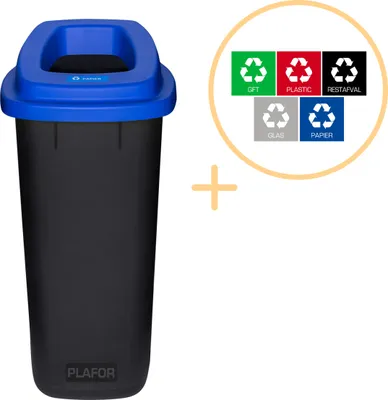 Immagine prodotto di Plafor - Cestino 90 l – Riciclaggio – Blu