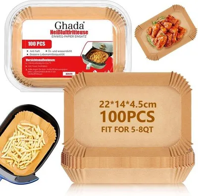 Produktbild von Airfryer-Papier 100 Stück, 2-Kammer, Backzettel