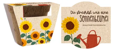 Produktbild von Blumengrüße Sonnenblume Anzuchtset Blumensamen Geschenkidee Garten