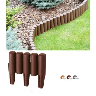 Productafbeelding van PALISADE 2,7: Beetscherming, border voor bloembedden, grasrand, bruin