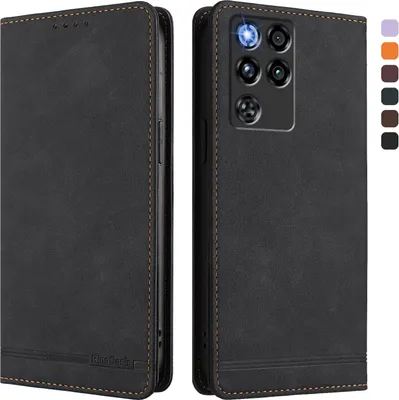 Immagine prodotto di Custodia per ZTE nubia RedMagic 11 Pro, retro custodia flip in Finto cuoio con supporto e slot per schede Nero