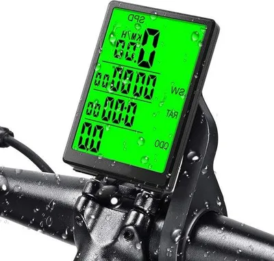 Image de Compteur de vélo sans fil avec 31 fonctions - compteur de vélo multifonctionnel - étanche IP65 - fonction de veille automatique - compteur de vélo avec odomètre