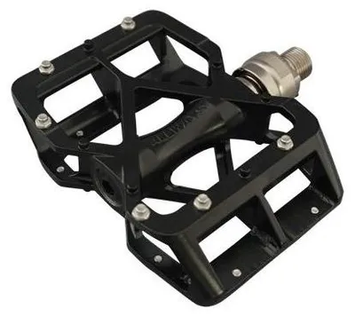 Image de MKS Pédales Allways Ezy - Pédales de Vélo Antidérapantes en Aluminium - Noires - Conçues pour Cyclistes Urbains et VTT - Idéales pour Trajets Quotidiens, Randonnées et Aventures en Plein Air
