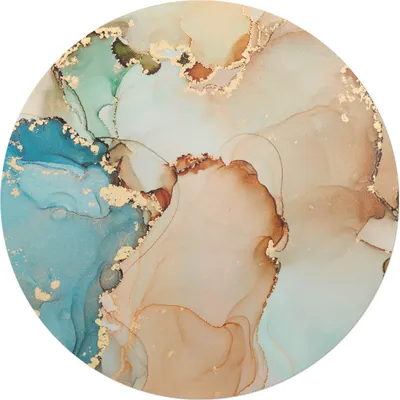 Produktbild von Abstraktes Aquarell – Bodenschutzmatte – Stuhlunterlage – Bürostuhlmatte – Rutschfeste Bodenmatte – Schutzmatte für Hartboden – fi 100 cm