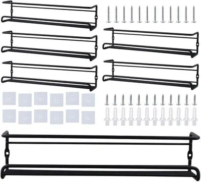 Productafbeelding van RVS panhouder - Set van 6 stuks - 29 x 6,5 x 6,5 cm - Gemaakt van metaaldraad