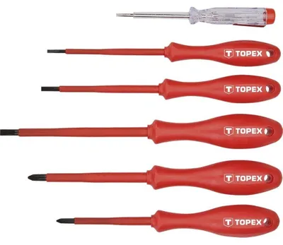 Zdjęcie produktu dla TOPEX Wkrętaki 1000V, zestaw 6 szt.