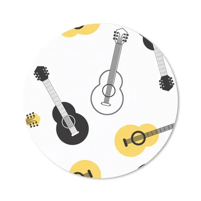 Produktbild von MuchoWow® Mauspad Mousepad Gitarre - Patterns - Instrumente 30x30 cm - Mousepads - Maus Mat - Pad - Mausunterlage - Tischunterlage - Schreibtischmatten