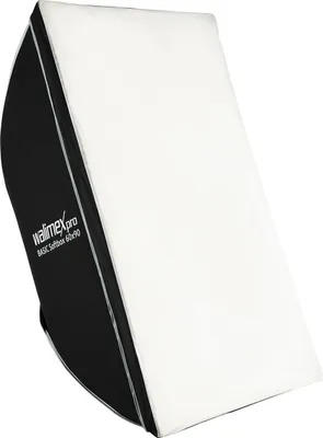 Produktbild von Walimex pro Basic Softbox 60 x 90 cm, um 360° drehbar, inkl Front- und Zwischendiffusor, Bowens Adapter, Transporttasche, Soft Box für Fotostudio, ideal für professionelles Studiolicht