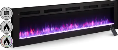 Produktbild von BALDERIA Elektrokamin Leif 70" | 3in1 Standkamin/Wandkamin/Einbaukamin, 3D-Flammeneffekt, Heizung 1800W, Timer, Thermostat, Startsteuerung | Schwarz