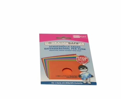 Produktbild von VELOFLEX Kreditkartenhülle Document Safe® VELOCOLOR®  orange 9,0 x 6,3 cm