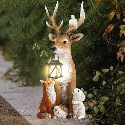 Produktbild von Solar-Laterne Gartenfigur Dekoration Geburtstagsgeschenk