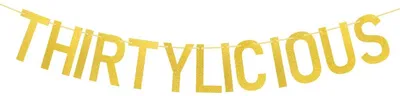 Productafbeelding van Gouden Glitter Banner voor 30e Verjaardag of Jubileum