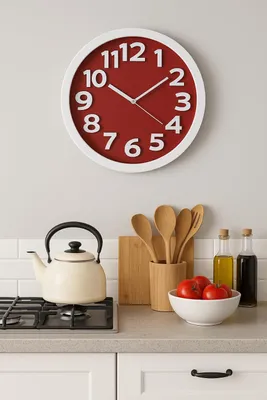 Stille Wanduhr 27 cm, Quarzwerk, minimalistisch, batteriebetrieben
