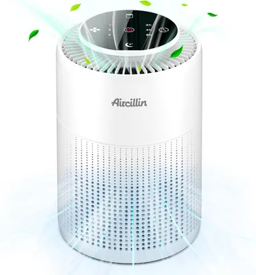 Produktbild von Aircillin Luftreiniger mit Aromatherapie, Mit 4-Stufig H13 HEPA Filter, 6W Energiesparend, 23dB, HEPA Luftfilter gegen 99,97% Von Schimmel, Staub, Pollen, Tierhaare & Gerüche (AP070B)