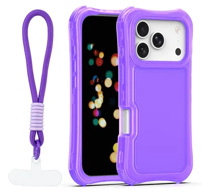 Zdjęcie produktu dla Nakładka Safepop Ze Smyczą Do Iphone 17 Pro Max 6,9" Fioletowa