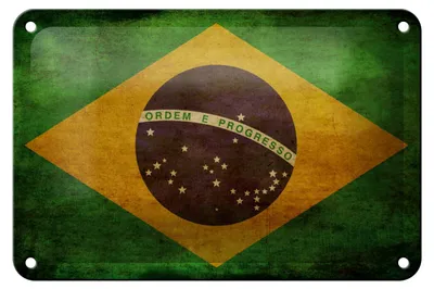 Produktbild von Blechschild Flagge 18x12cm Brasilien Schild