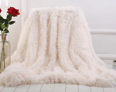 Obrázok produktu pre Deka z umelej kožušiny – béžová – 220 x 240 cm