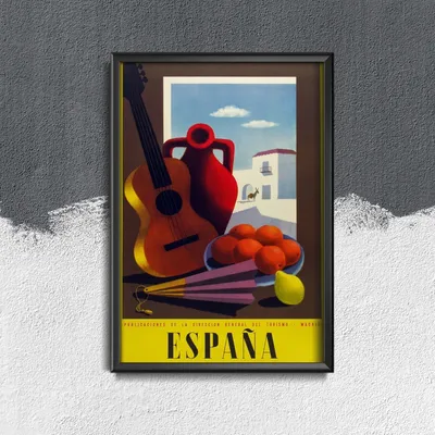 Produktbild von Poster - Canvas - Leinwand - 42 cm x 59,4 cm - Spanien Madrid
