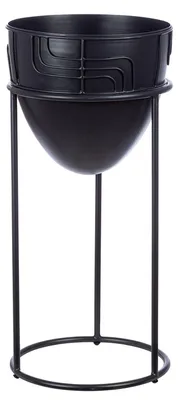 Obrázek produktu pro GILDE Labyrintový květináč, černý V.50 cm