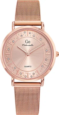 Productafbeelding van Dameshorloge, roestvrijstalen band, model GO, rosékleur, analoog, quartz, UGO695600