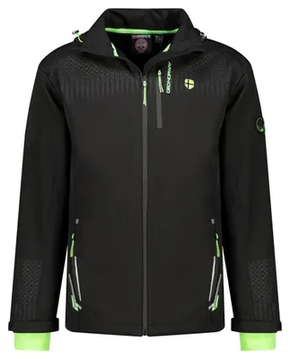 Produktbild von Geographical Norway Trelino Herren Schwarz Softshelljacke Outdoorjacke WZ8556H WZ8556H/GN-Black / Green