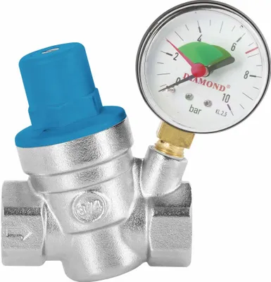 Produktbild von Druckminderer Druckregler IG 1/2 3/4 1" 1-6 Bar Manometer Wasserdruckminderer Regelventil