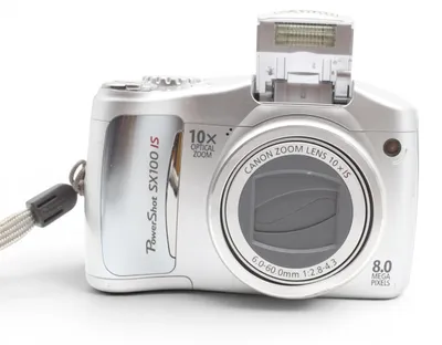 Produktbild von Canon PowerShot SX100 IS, 8 MP, 3264 x 2448 Pixel, 1/2.5", CCD, 10x, Silber