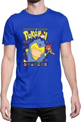 Immagine prodotto di Maglietta da uomo Japan Manga Anime Comics Pokemon 045, Man 3XL , Bleu