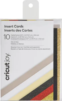Produktbild von Cricut Joy Insert Cards, Standard-Grußkarte, Mehrfarbig, Karton, A2, 10 Stück(e)