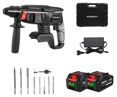 Obrázek produktu pro Úderová vrtačka, výkon 1680 W, multifunkční, sada 2 baterií