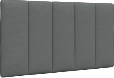 Image de Coussin de tête de lit Hanko gris foncé 80 cm tissu