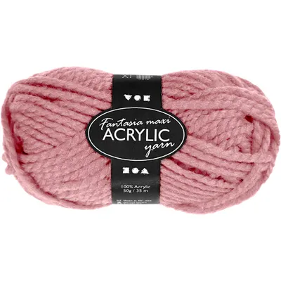 Produktbild von Creativ Company Fantasia Acrylgarn, L: 35 m, Maxi, hellrot, 50 g 1 Knäuel