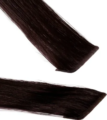 Produktbild von hair2heart Invisible Tape Extensions Ľudské vlasy Premium - 10 pások 40cm 4/0 stredne hnedé
